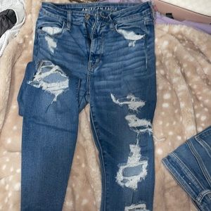 American eagle skinny ripped jeans size 8